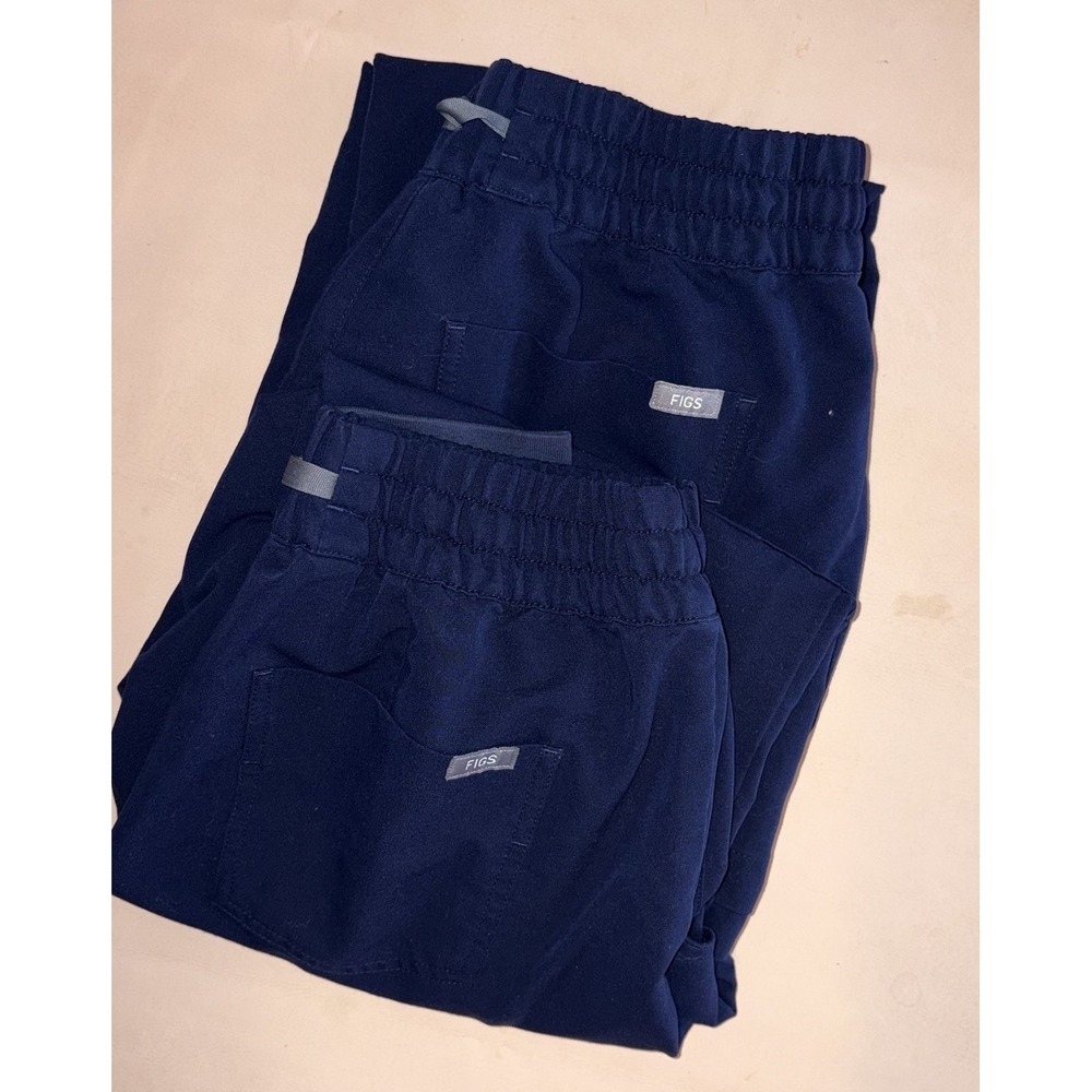 Lot Of 2 Figs Uman Jogger Scrub Pants Medium Fit Small Navy Blue W23SW2014